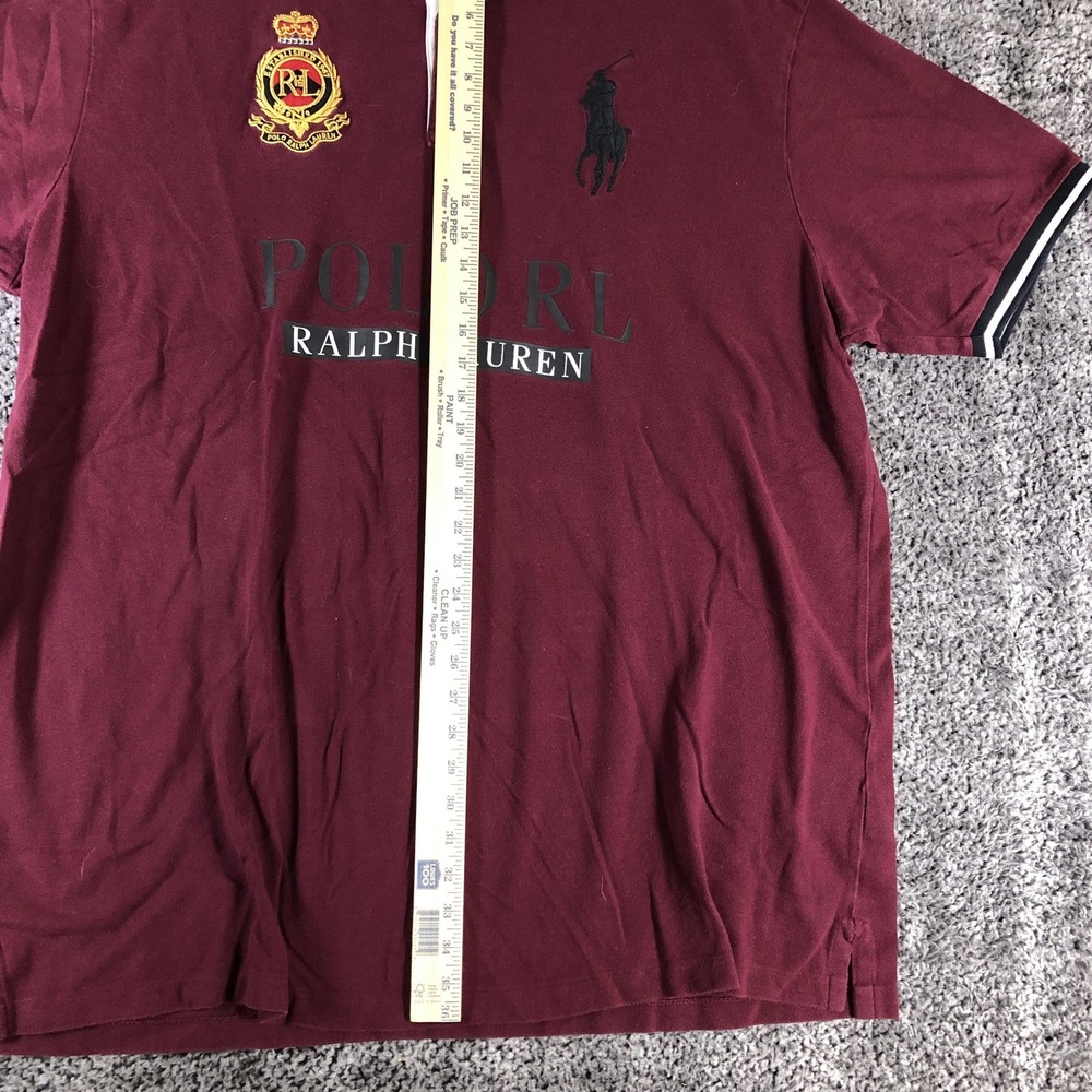 Polo Ralph Lauren Shirt Mens 3XLT Red Solid Short Sleeve Polo Big Pony Crest - Picture 4 of 12